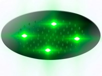 Тропический душ Otler Emerald 32 см круг зеленая подсветка