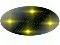 Тропический душ Otler Amber 52 см круг желтая подсветка